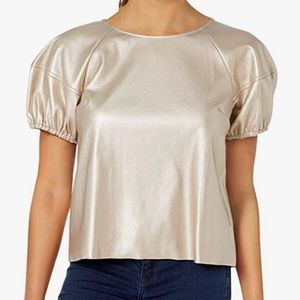 Velvet by graham and Spencer Foley top in gold